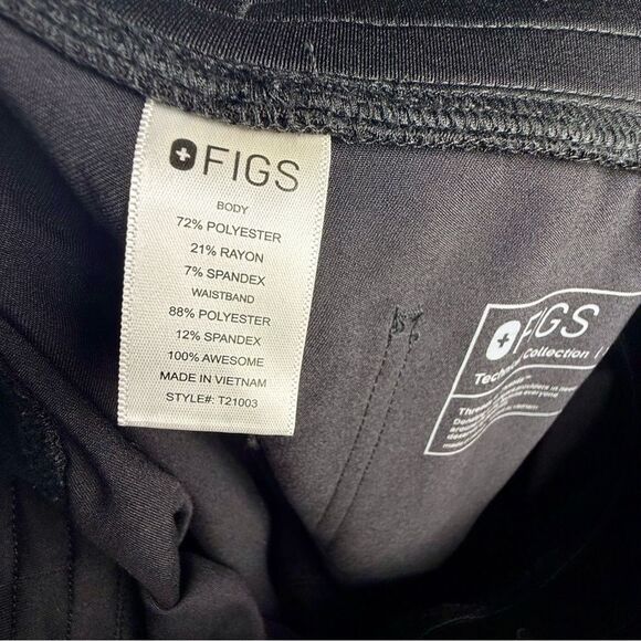 Figs Casma Top and Livingston High Waist Pants Set Black |  XS - Picture 8 of 8